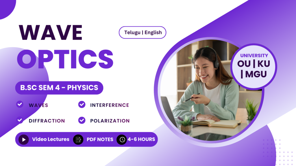 4th Sem Physics — Waves & Optics Video Course OU KU MGU