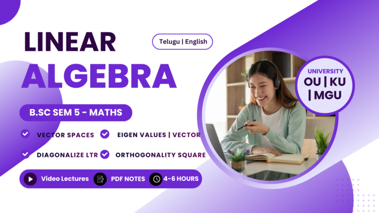 5th Sem Maths — Linear Algebra — OU | KU | MGU