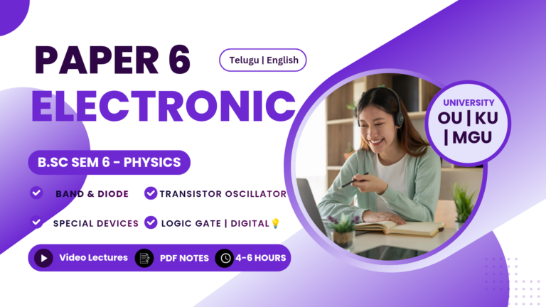 6th Sem Physics — Electronic– OU | KU | MGU