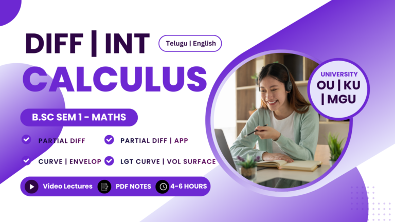 1st Sem Maths — Differential | Integral Calculus — OU | KU | MGU